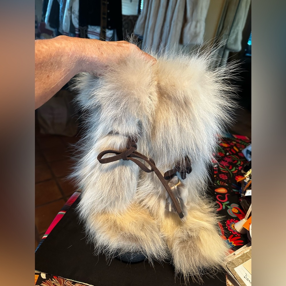 Vintage Coyote Fur Diavolezza Snow Boots